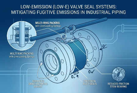 Low-Emission (Low-E) Valve Seal Systems Mitigating Fugitive Emissions in Industrial Piping