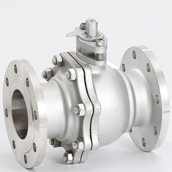 Stainless steel floating ball valve with lever handle for industrial piping