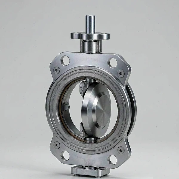 Triple offset butterfly valve offset disc and conical metal seat close-up